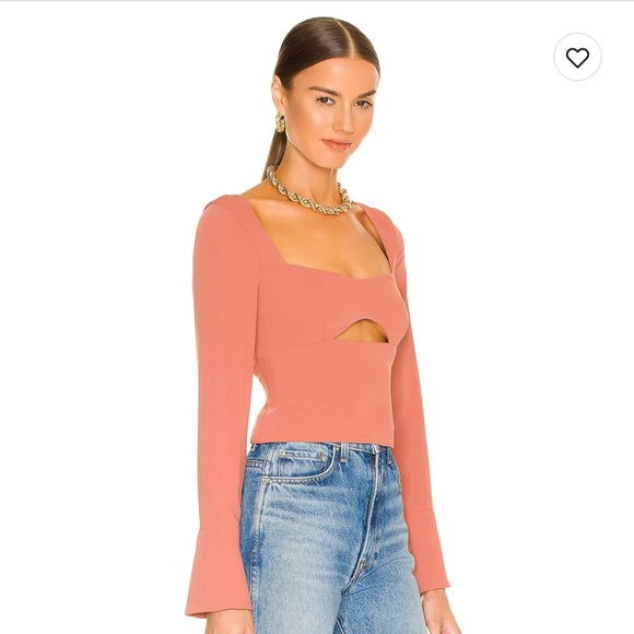 NWT L’Academie nikita corset long sleeve structured blouse - Picture 2 of 6